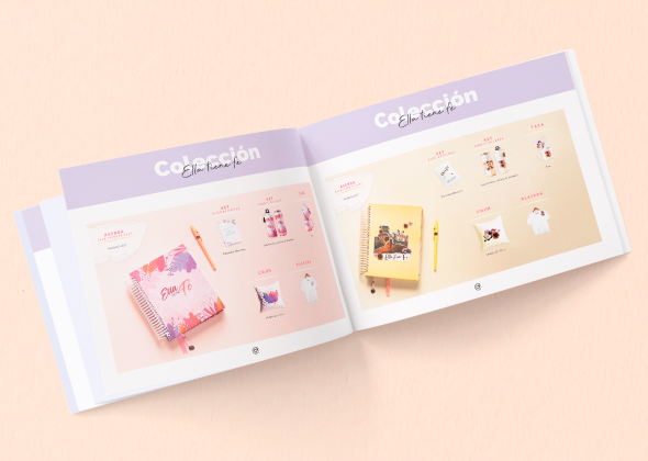 Diseño editorial de catálogo de productos